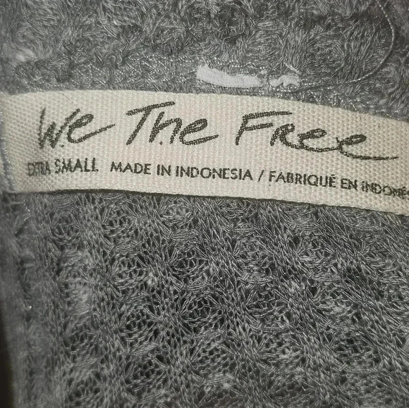 Free People WE THE FREE Westend Green Slouchy Dolman Sleeve Thermal Top XS - Picture 12 of 14